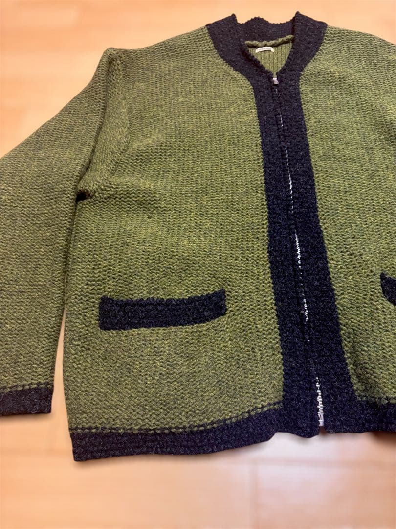 reformed ジップアップカーディガン グリーン