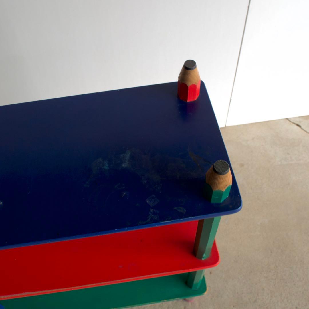 えんぴつ　シェルフ　ピエール・サラ　80s ビンテージ　ポストモダン　レトロ