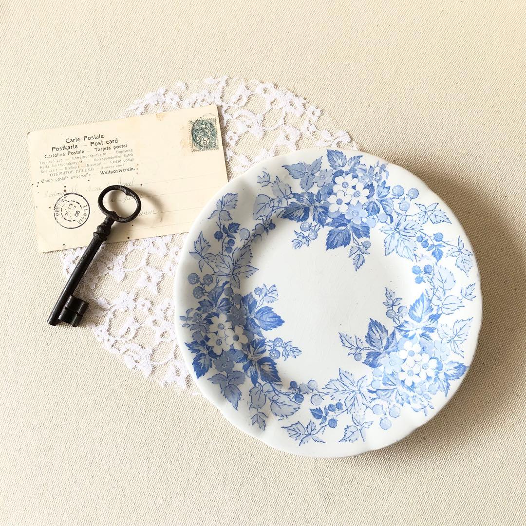 1900年代初期 フランス　サルグミンヌ《RUBIA》デザートプレート　希少