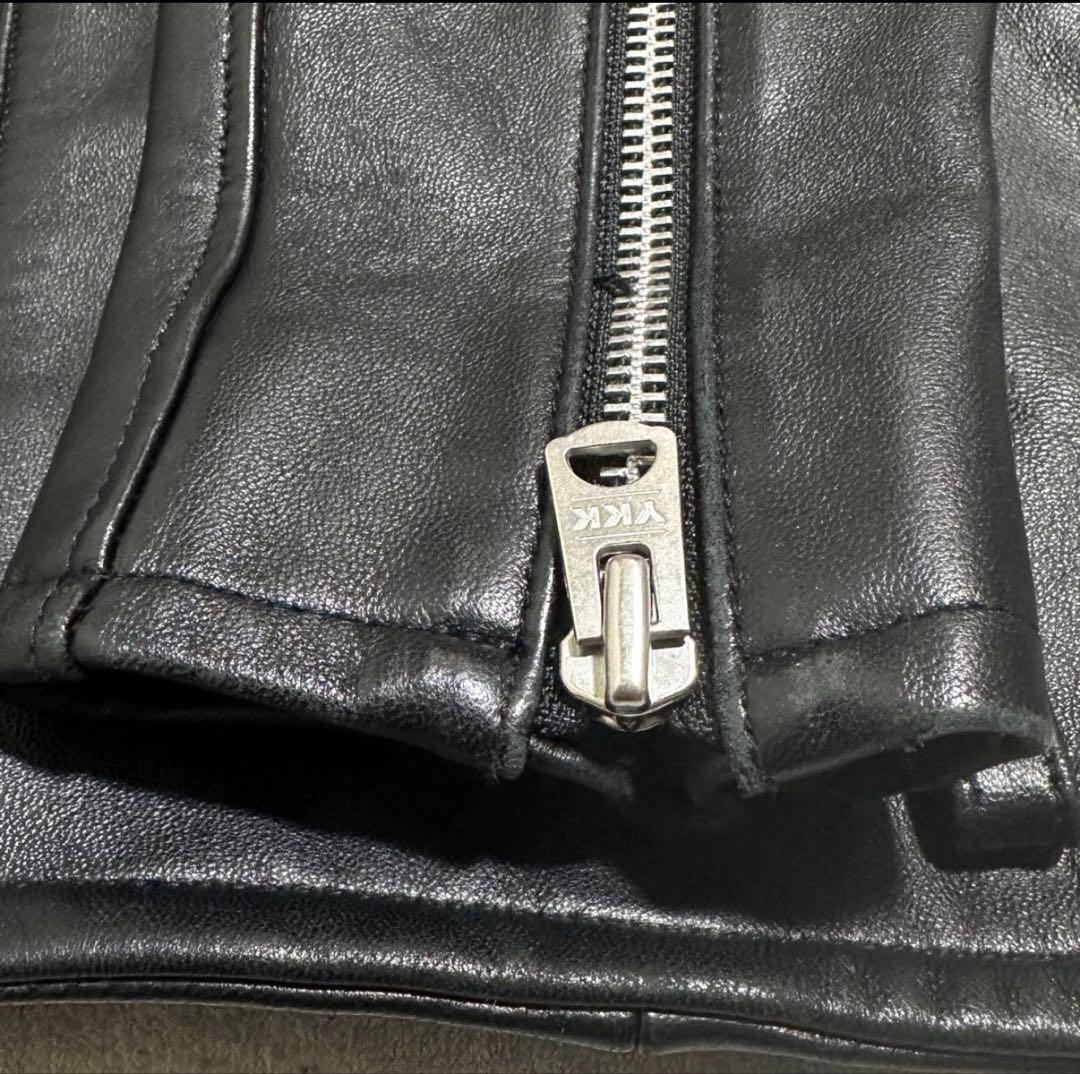 【美品】4(L) ジャックローズ　ダブルライダースジャケット　ラムレザー