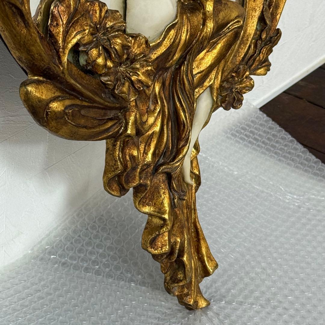 H21K102b アンティーク調 ロココ調 アールヌーボー ウォールミラー