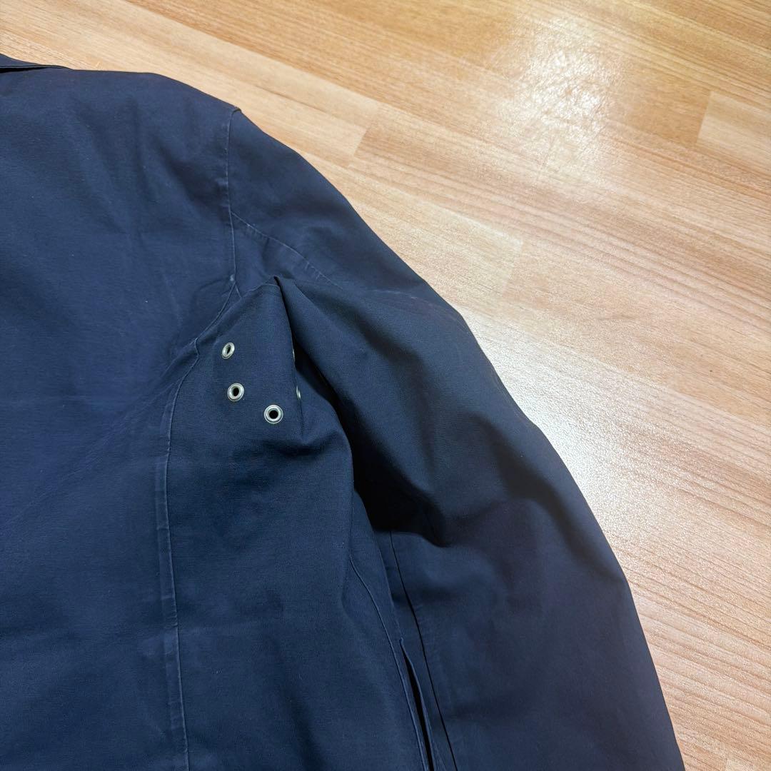 Macintosh London ゴム引きステンカラーコート チェック裏地