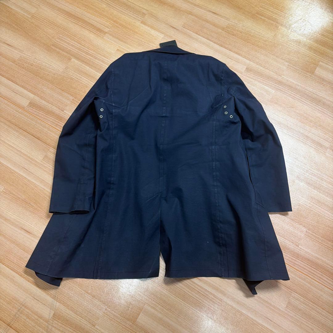 Macintosh London ゴム引きステンカラーコート チェック裏地