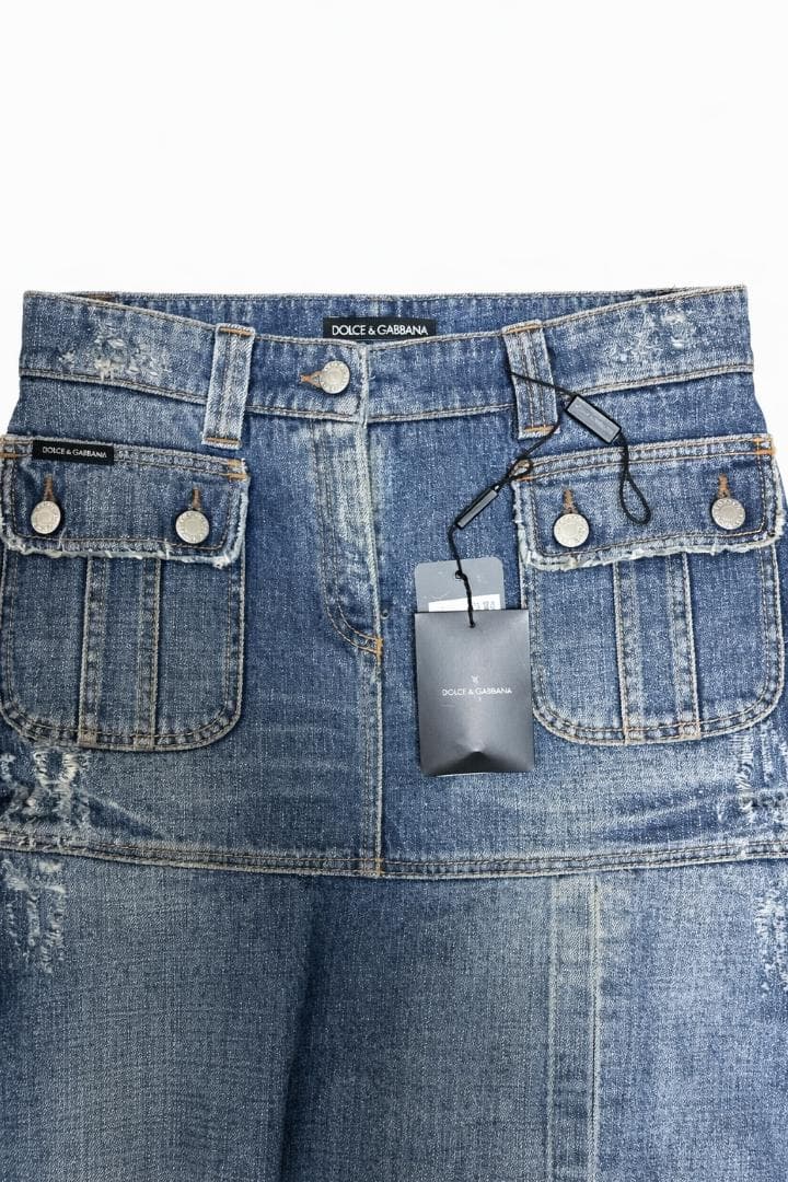 タグ付き D&G ドルチェ＆ガッバーナ DGロゴ デニムスカート #1685