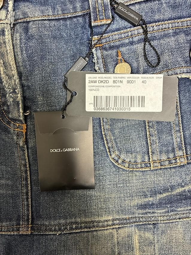 タグ付き D&G ドルチェ＆ガッバーナ DGロゴ デニムスカート #1685