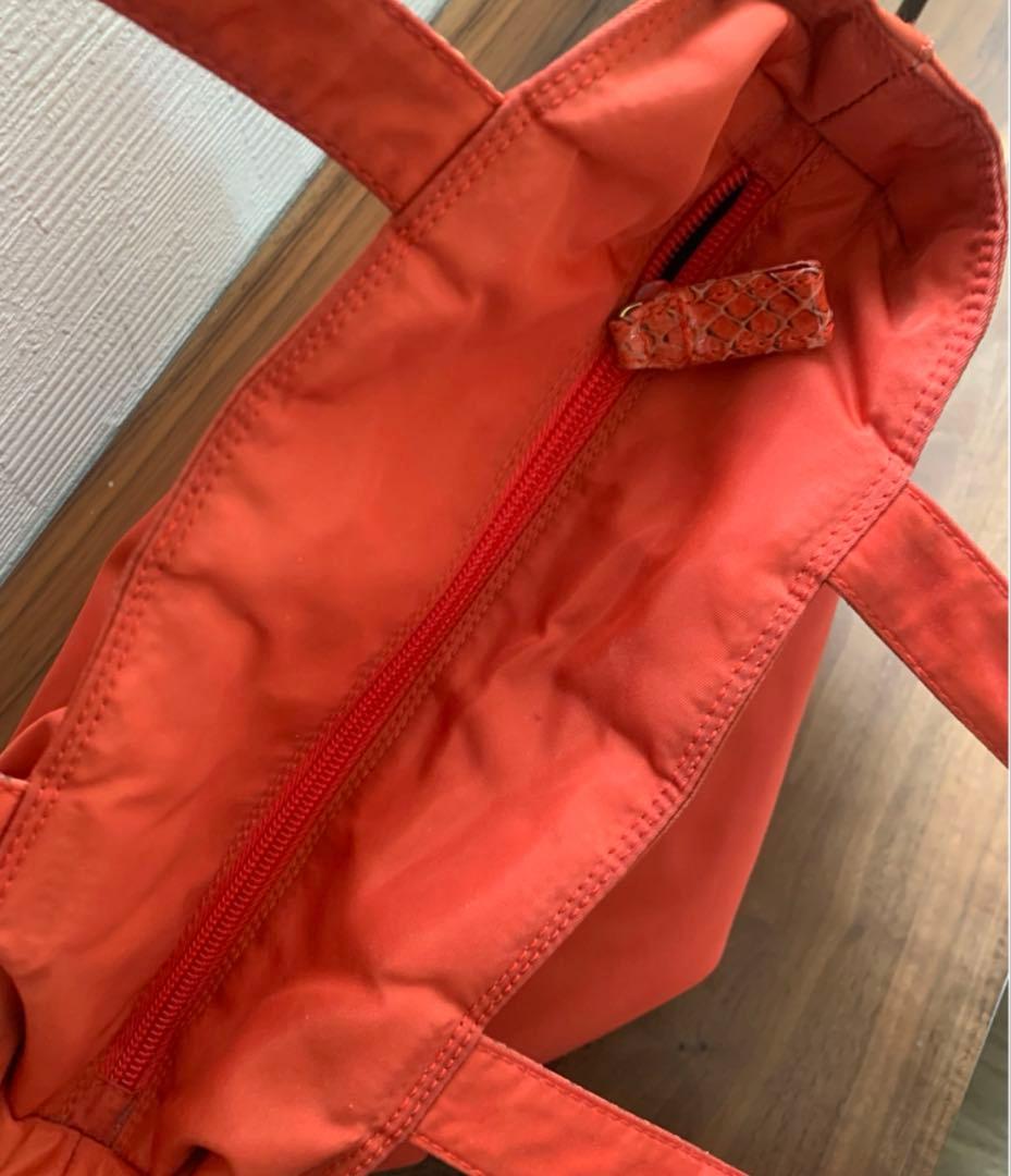 PRADA ビーズ　オレンジ トートバッグ