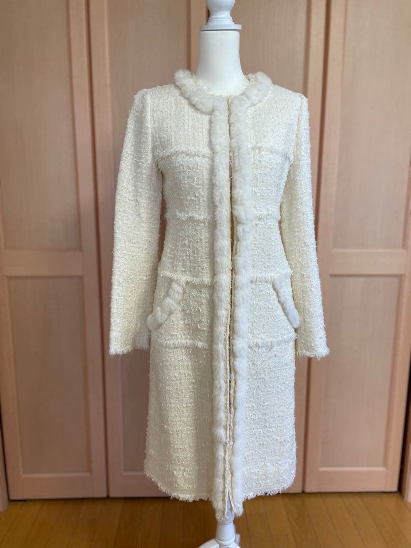 EPOCA美品❤︎ファー付きツイードコート