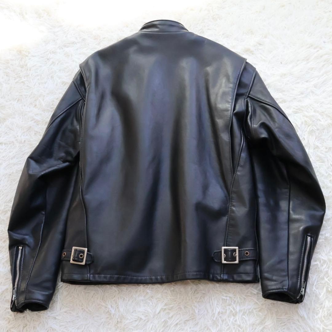 ショット　シングルライダースジャケット　38サイズ　ブラック