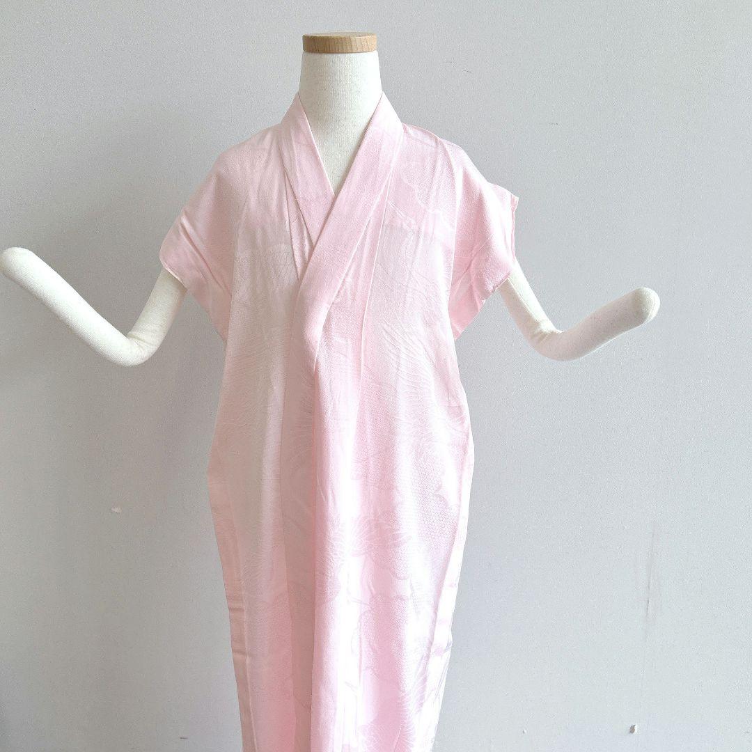 セット　七五三　7歳女の子　長着＆袋帯＆袖なし長襦袢＆小物　オレンジ地　菊金糸