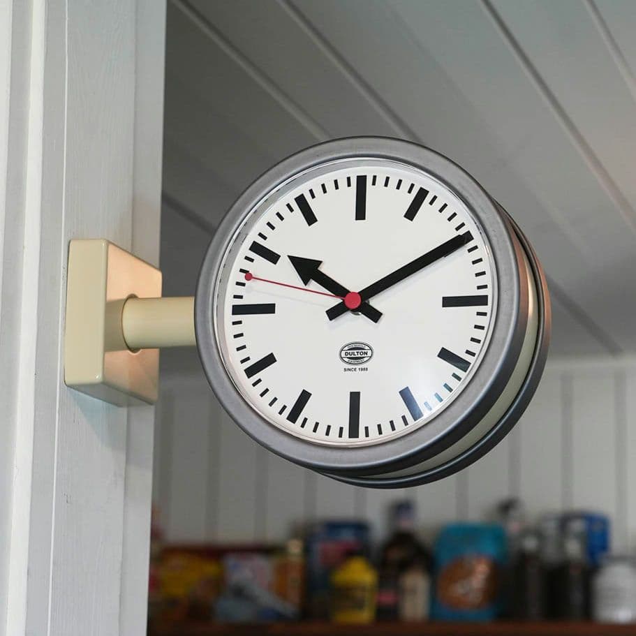 新品 両面時計 ダブルフェイスクロック2 IVORY ダルトン インテリア 小物
