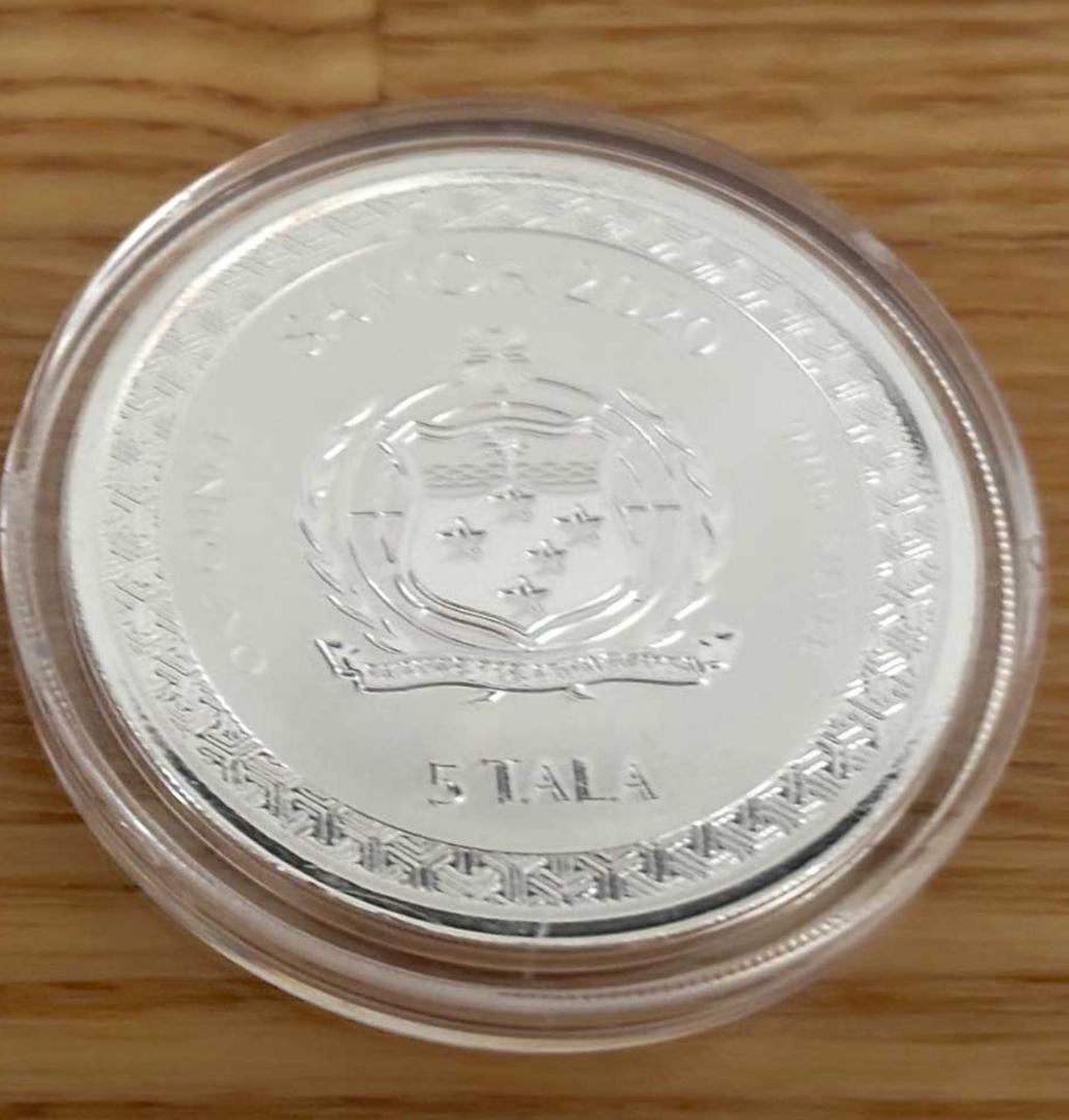1オンス銀貨／純銀 2020年サモア5TALA銀貨 [カプセル付]