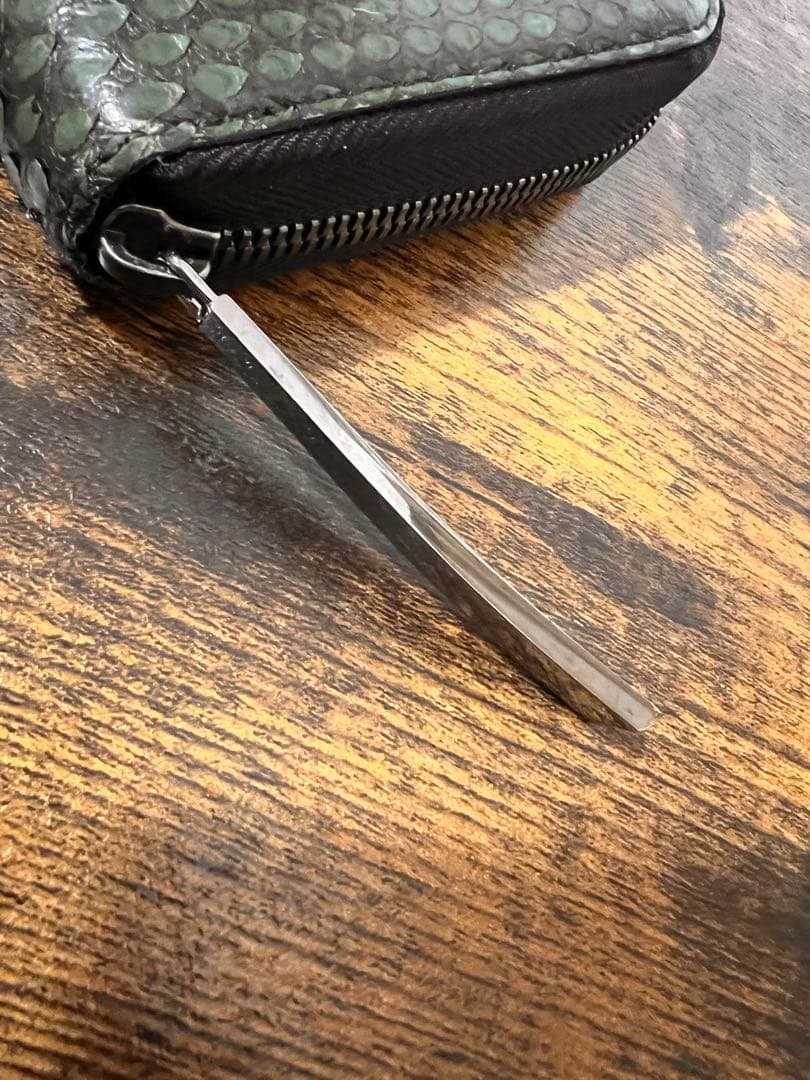 池田工芸　パイソン　長財布　翡翠グリーン