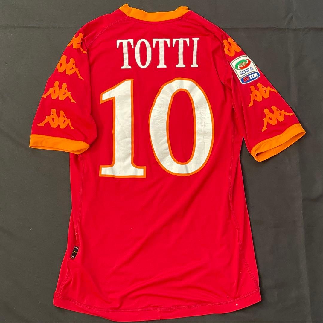 【超希少】ASローマ トッティ 10-11 ホームLサイズ／セリエAバッチ付き