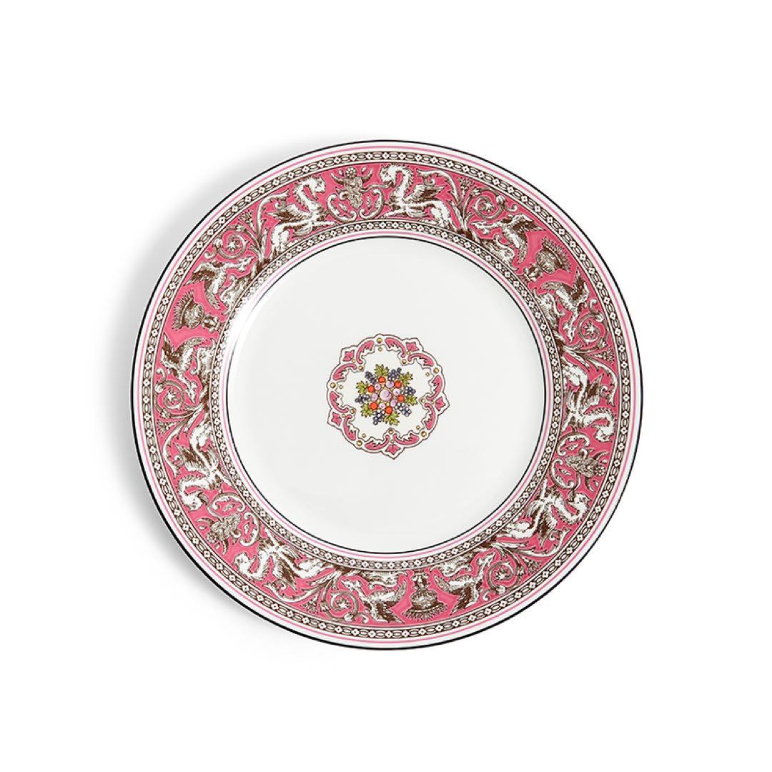 新品ウェッジウッド フロレンティーン フューシャピンク ヴェルデ20cmプレート
