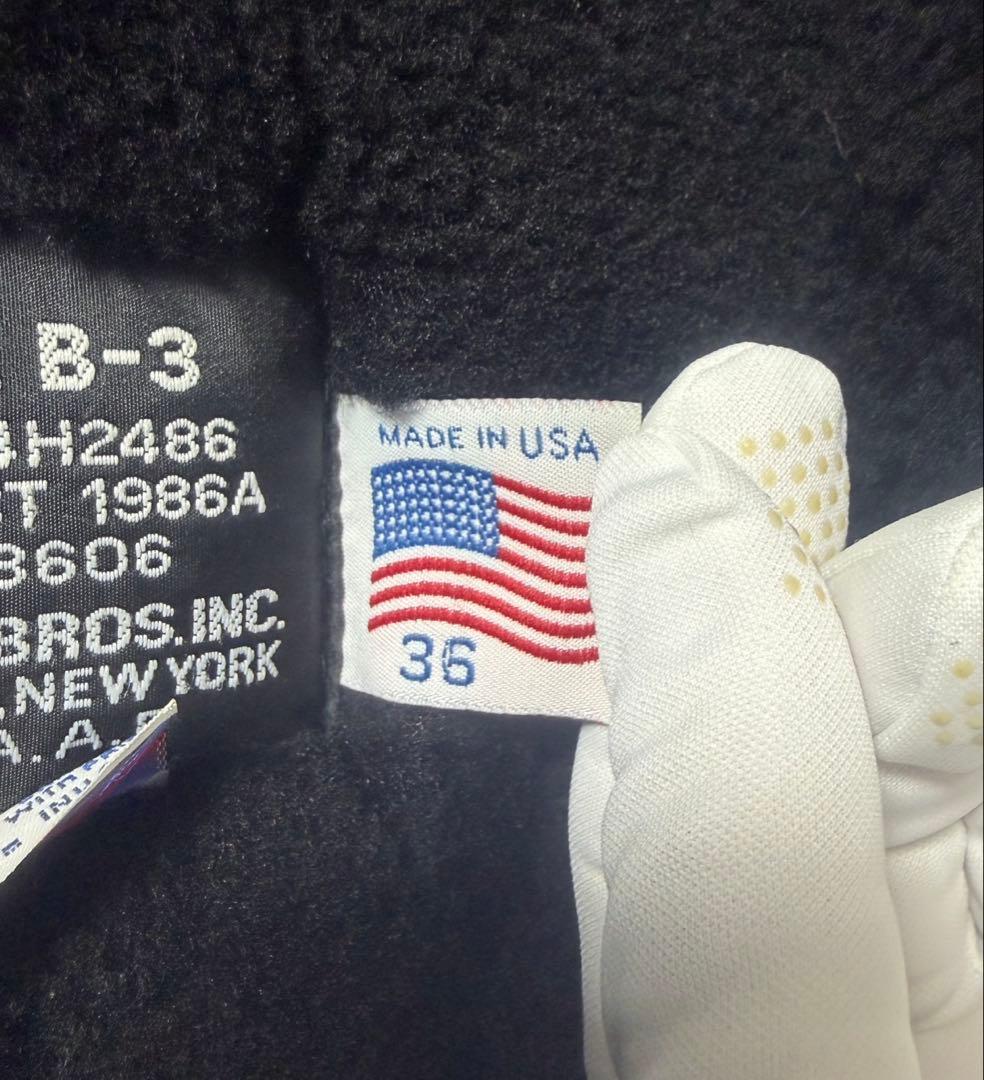 Schott TYPE B-3 ムートンジャケット USA ブラック サイズ36