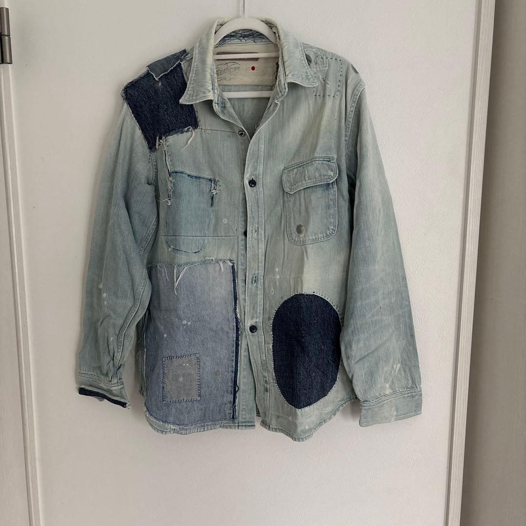 KAPITAL パッチワークデニムシャツジャケットKAUNTRY