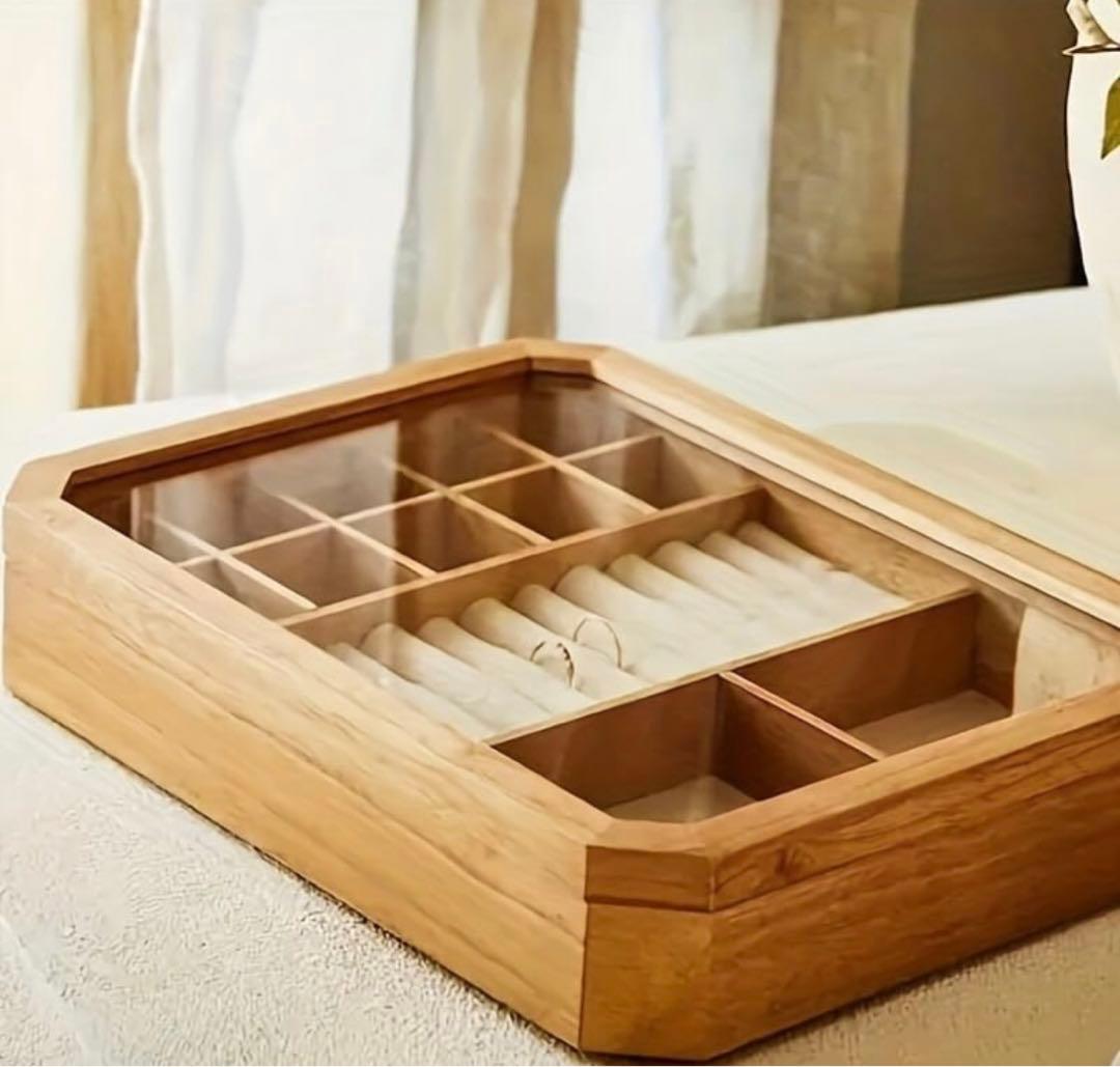 ジュエリーボックス　木製　アクセサリーケース ウッド コレクションケース