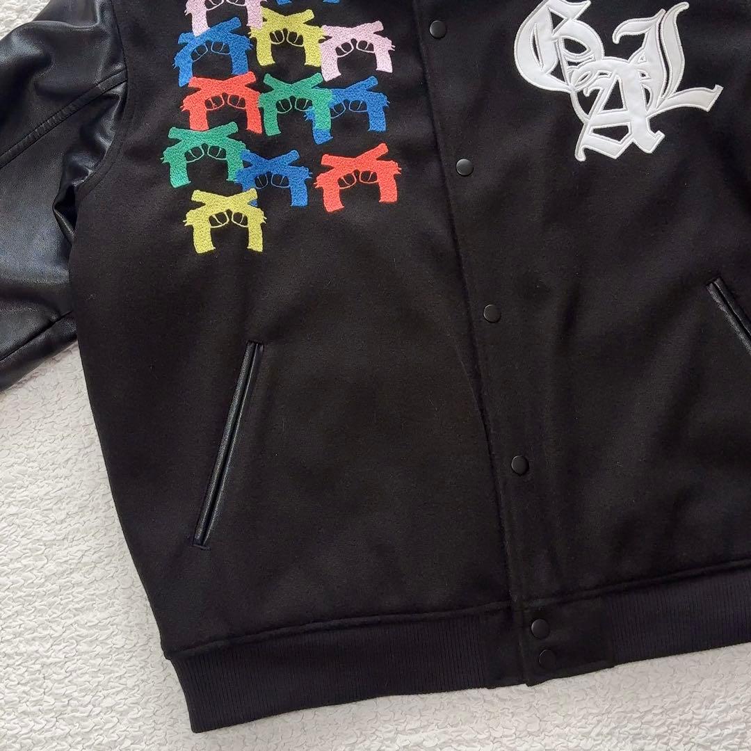 ガルフィ XL スタジャン チャカパッチ 刺繍 黒 レザー レオパード柄 大型犬