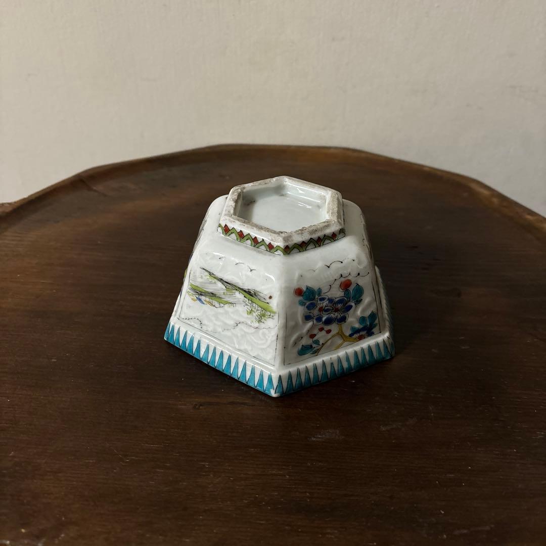 古伊万里　色絵鉢　1点　清朝　唐物　江戸時代　アンティーク　白磁　酒器　検:李朝