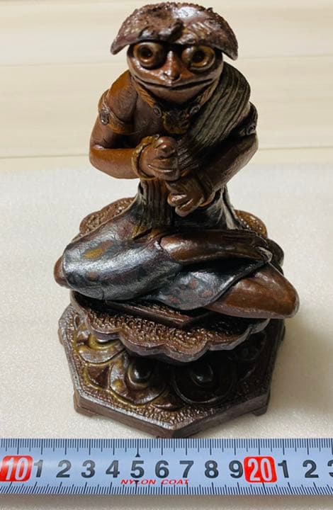 河童(カッパ) の置物  「1点物」大日如来 陶器