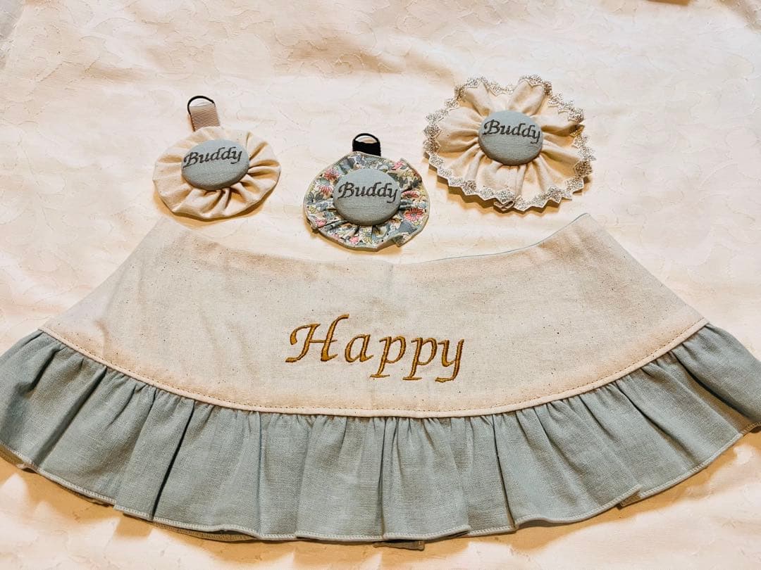 大型犬用　⭐︎フリルスタイ⭐︎リバーシブル