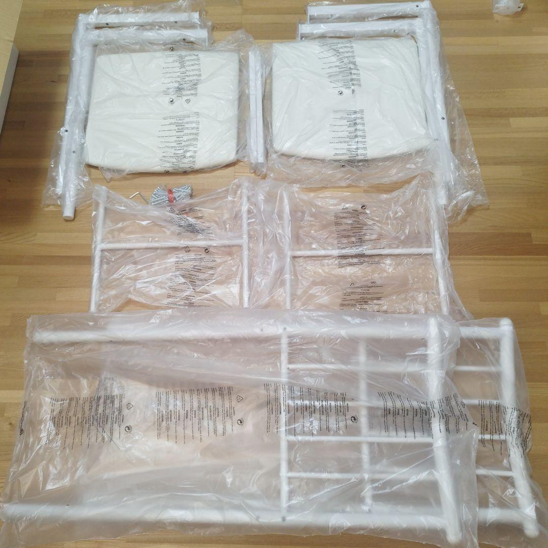 【美品】カウンターテーブル（チェア付）　白色