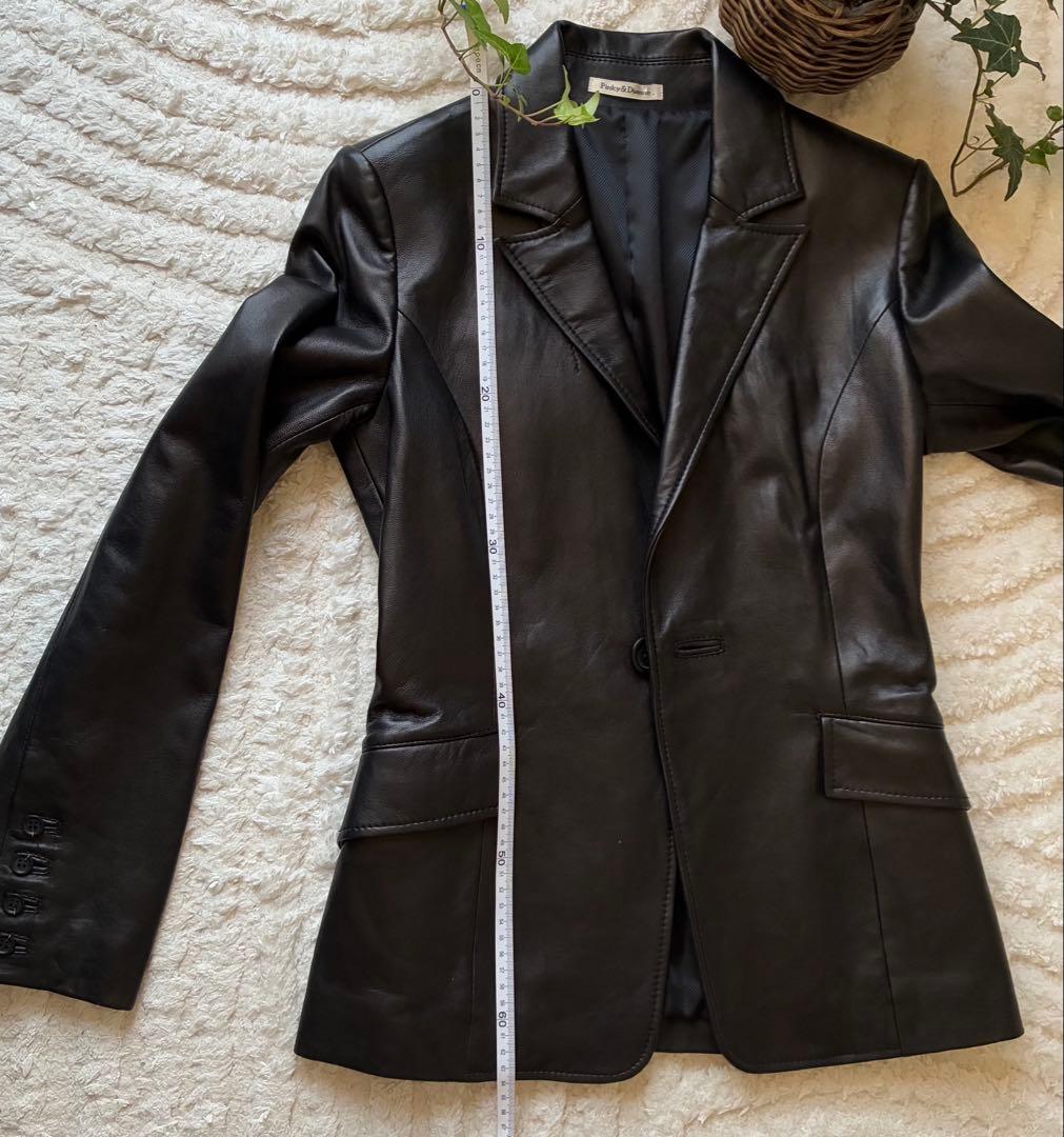 Pinky & Dianne 本革 ラムレザー ジャケット 38 ブラック 美品