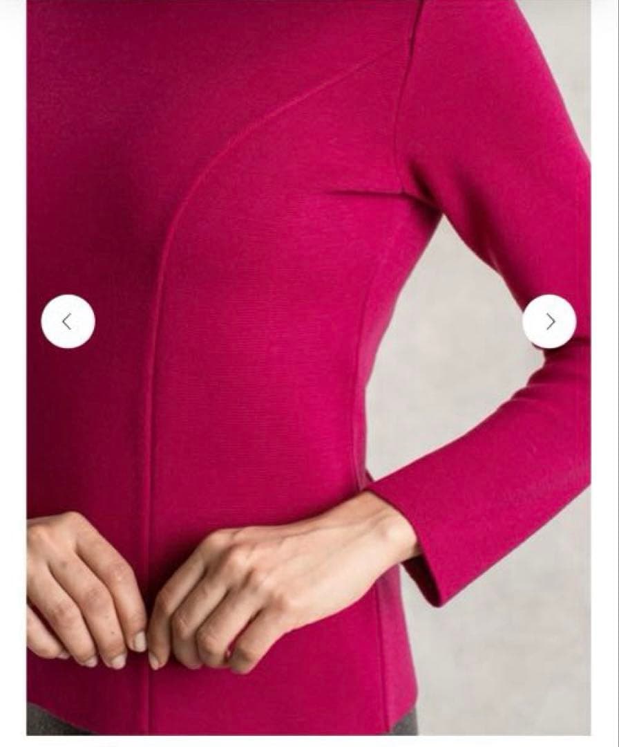 Kay me ケイミー　チェリーピンク　ミラノリブトップス