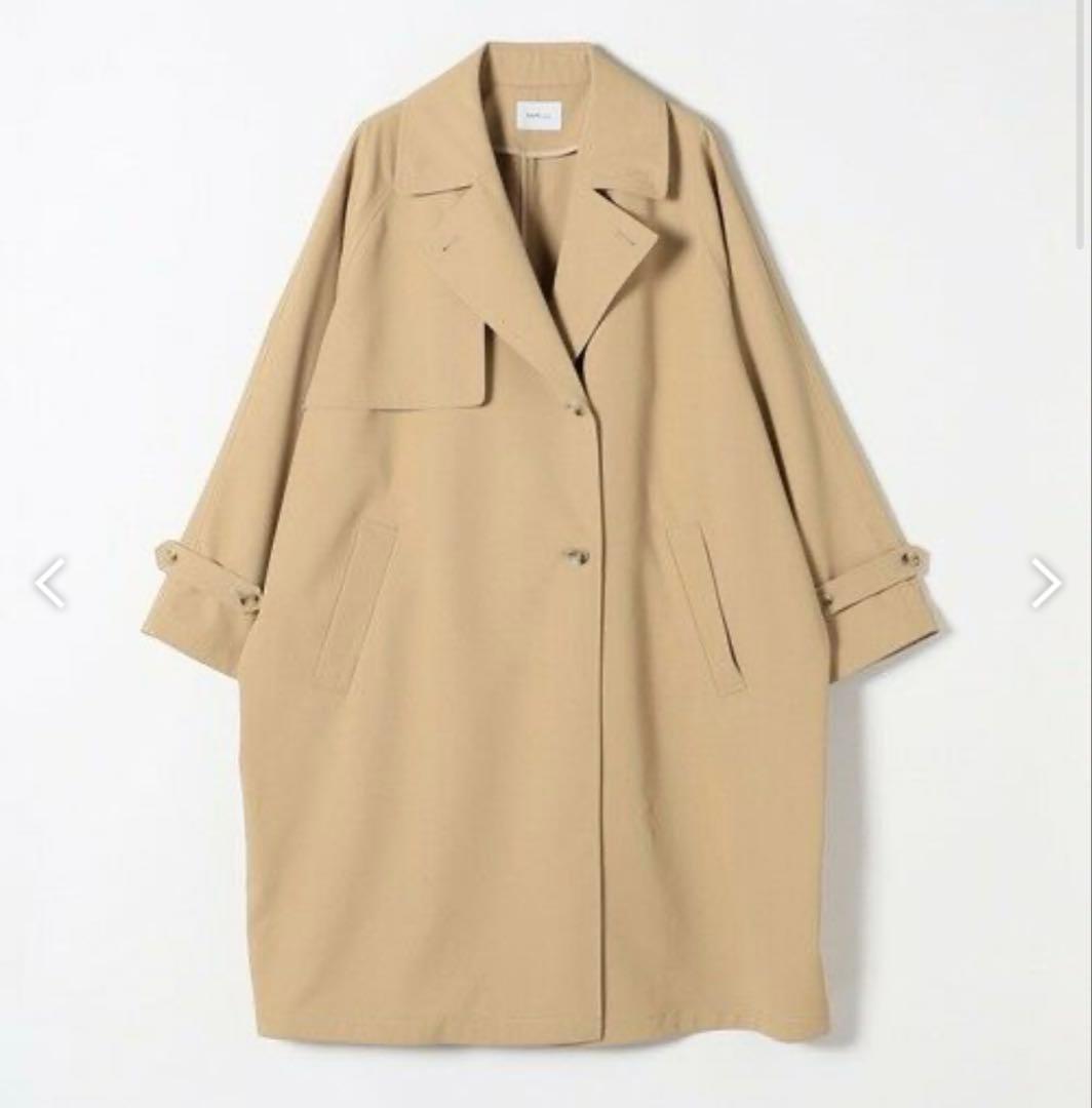 SHIPS any 洗濯機可能　フレアミディ　トレンチコート