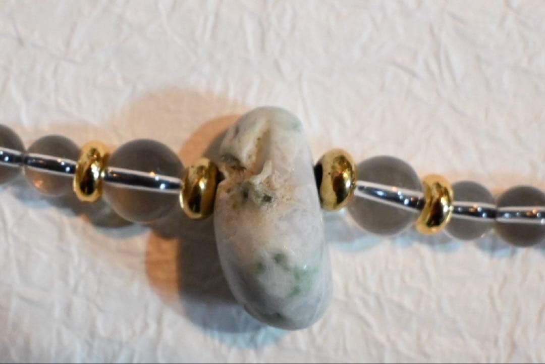 糸魚川翡翠縄文風ネックレス　証明書付き