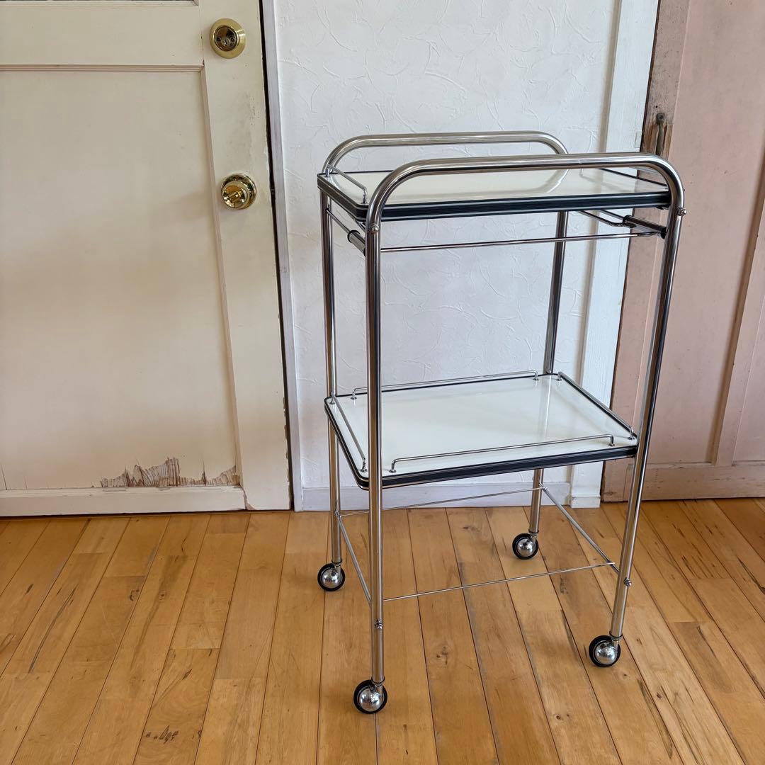 ☆ビンテージ☆美容室　理容室　ワゴン　マルチラック　ツールワゴン　キャスター付き