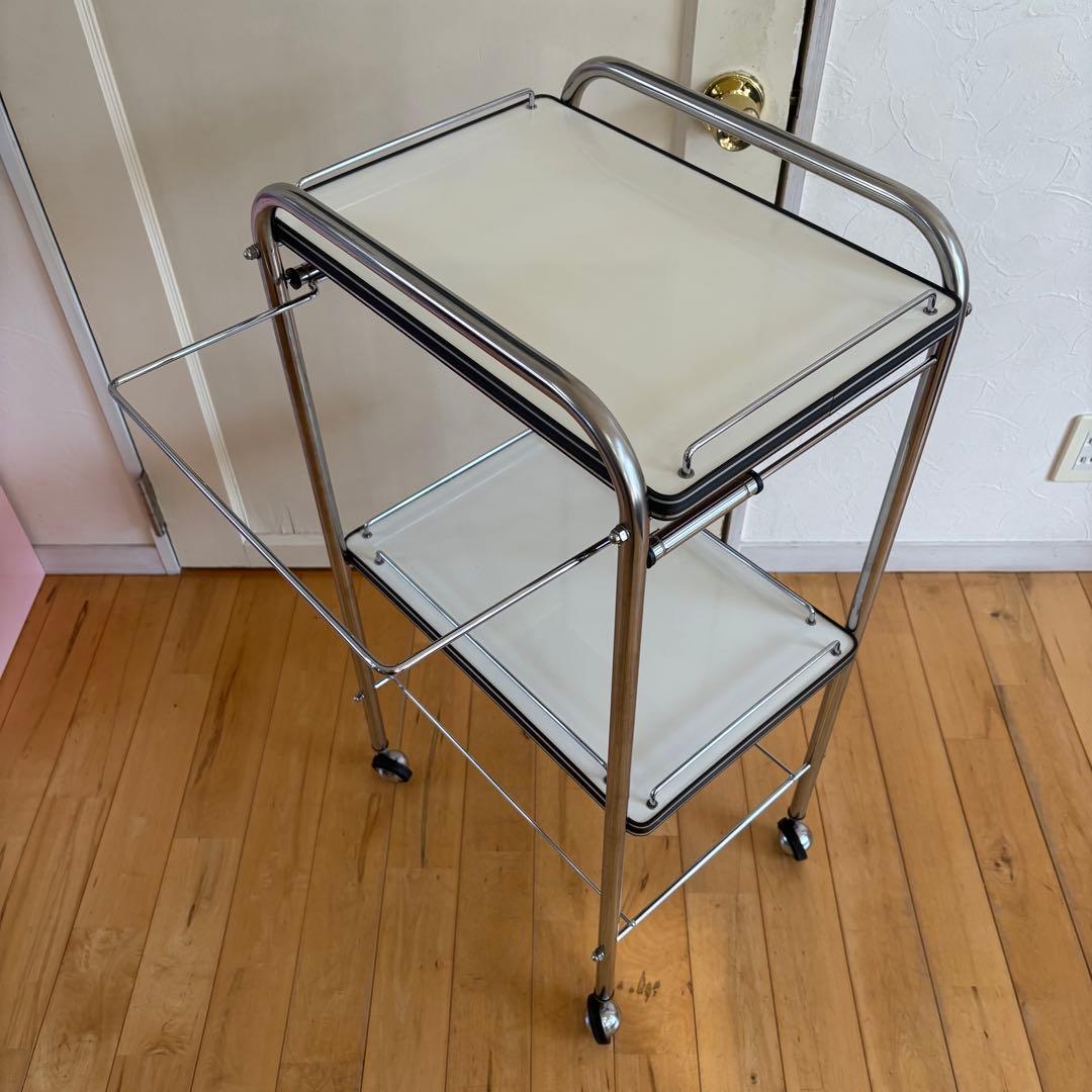 ☆ビンテージ☆美容室　理容室　ワゴン　マルチラック　ツールワゴン　キャスター付き