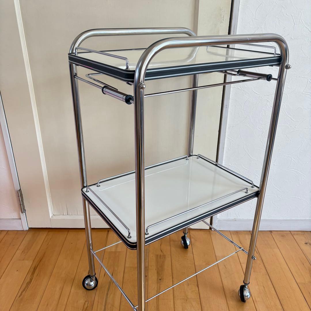 ☆ビンテージ☆美容室　理容室　ワゴン　マルチラック　ツールワゴン　キャスター付き