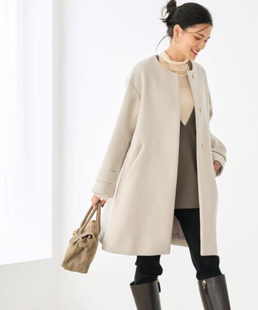 green label relaxing ソフトメルトン Aライン コート