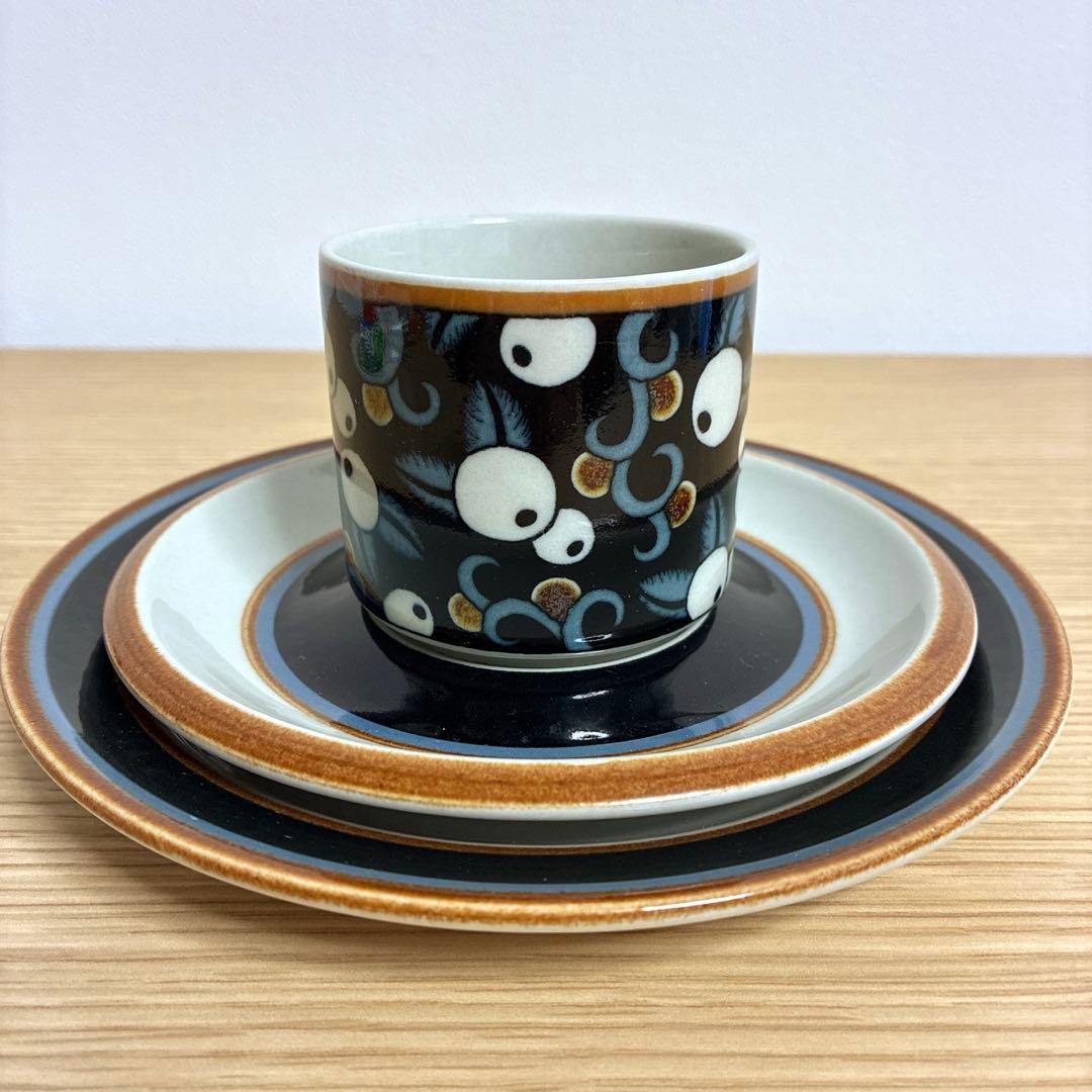 希少　ARABIA　タイカ　カップ&ソーサー　プレート付き　トリオセット