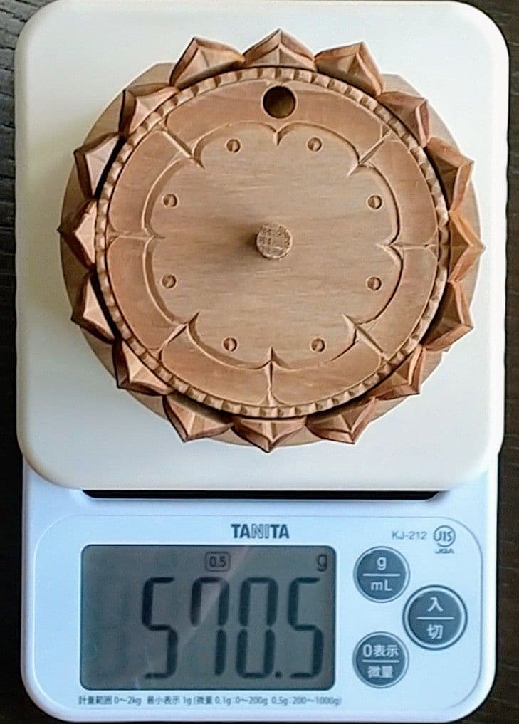 台座のみ 立像用【大】#492 背切 円型 ◆白檀 木彫 仏像付属品