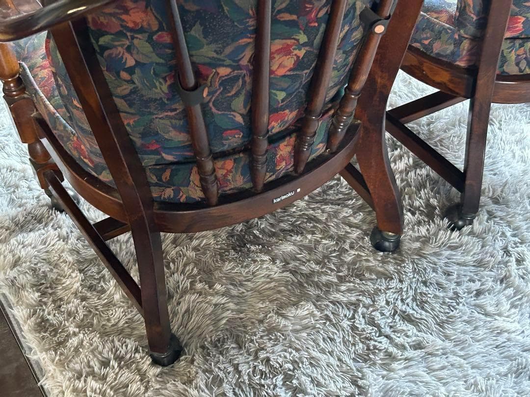 ②カリモク karimoku アームチェア　ヴィンテージチェア　2脚セット　GZ