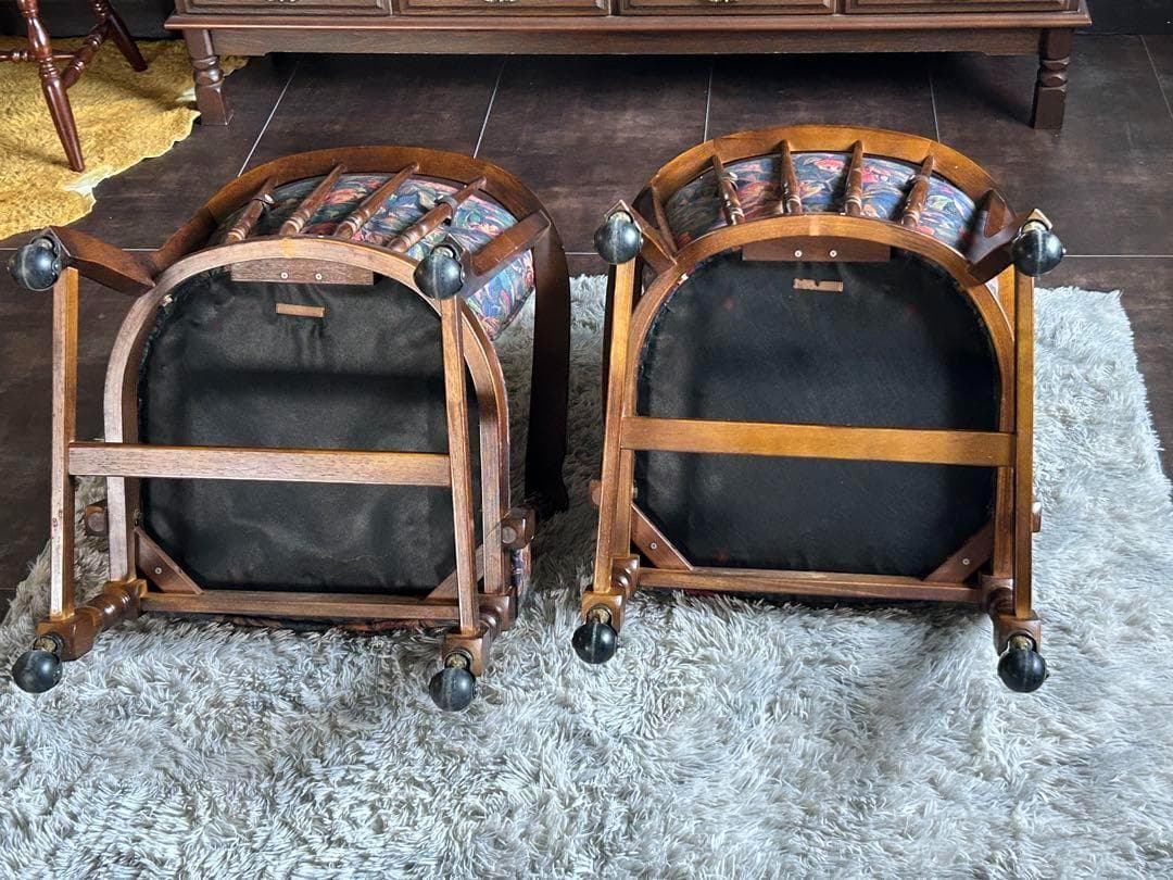 ②カリモク karimoku アームチェア　ヴィンテージチェア　2脚セット　GZ