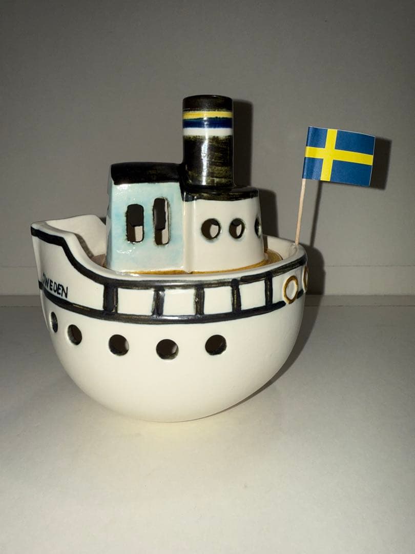 新品未使用品　リサラーソン　グスタフスベリ　ボート　陶器　船　置物