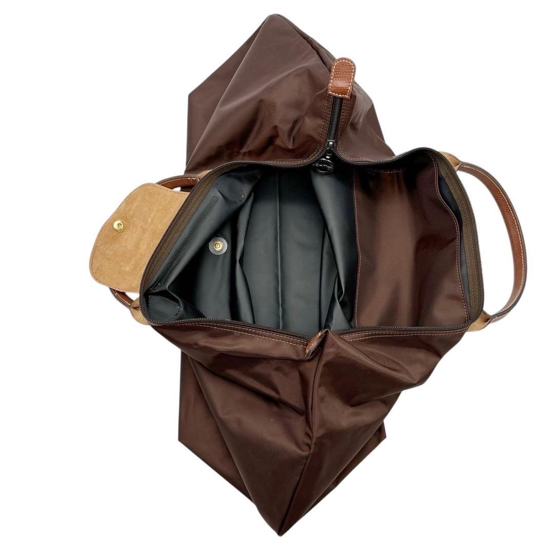 美品◎ロンシャン ルプリアージュ ボストンバッグ ハンドバッグ 大容量 ナイロン