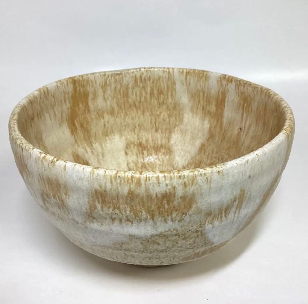 茶碗 灰釉 鵬雲斎書付 谷口良三作 木箱入 茶道具 古物品