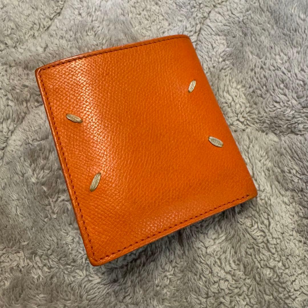 【最終値下げ】Maison Margiela オレンジ 二つ折り財布