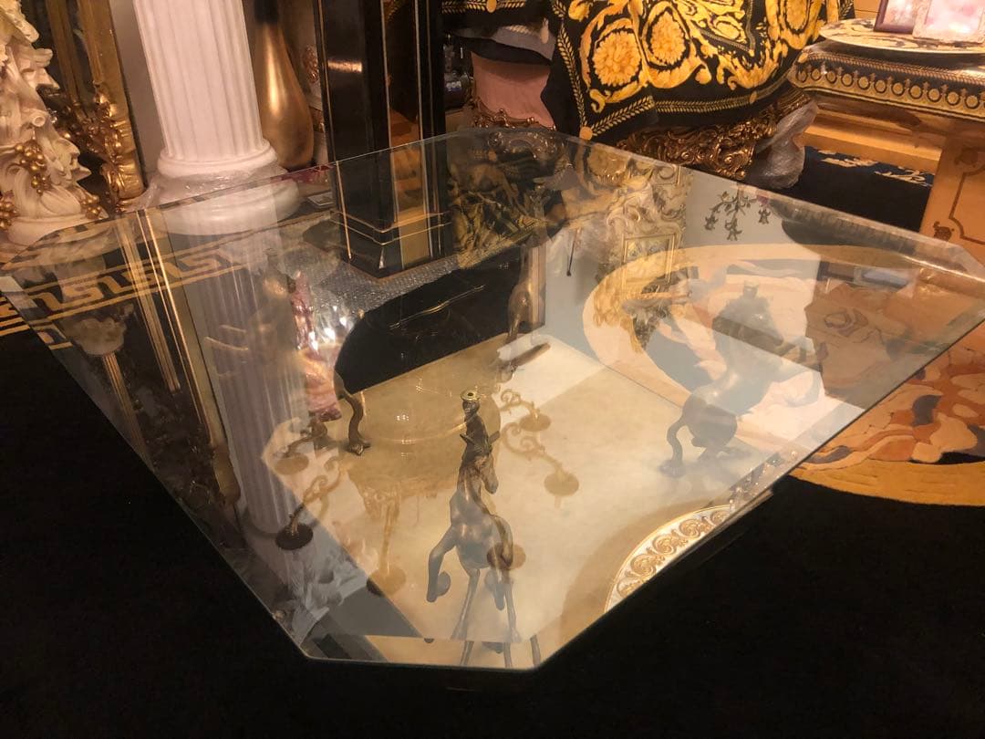 西洋★豪華　社長デスク　金馬テーブル☆イタリア製