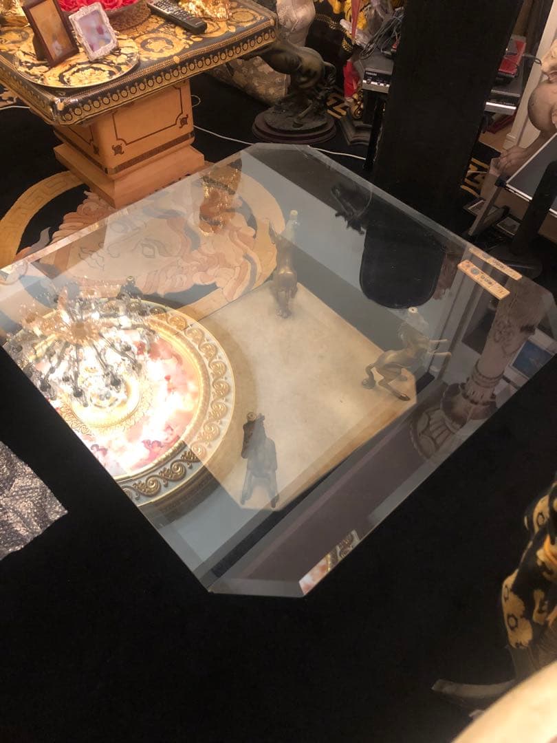 西洋★豪華　社長デスク　金馬テーブル☆イタリア製