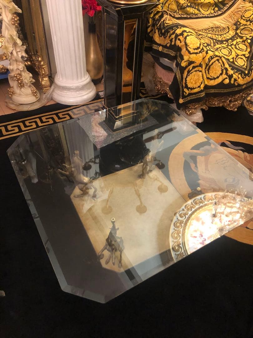 西洋★豪華　社長デスク　金馬テーブル☆イタリア製