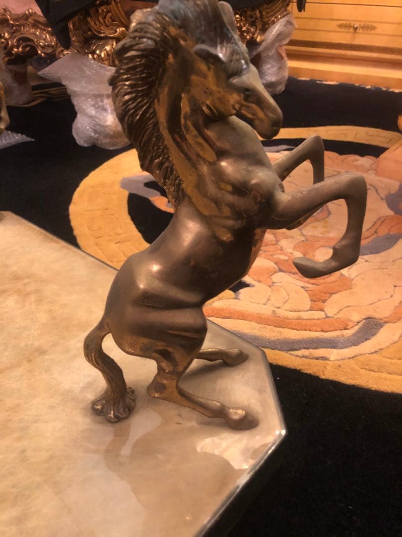 西洋★豪華　社長デスク　金馬テーブル☆イタリア製