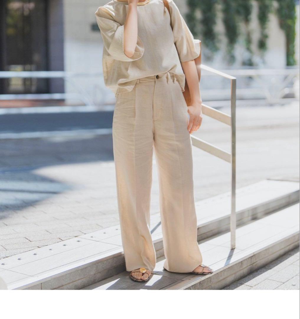 Spick & Span ハイブリッドラミーTトップス ベージュ 新品試着のみ