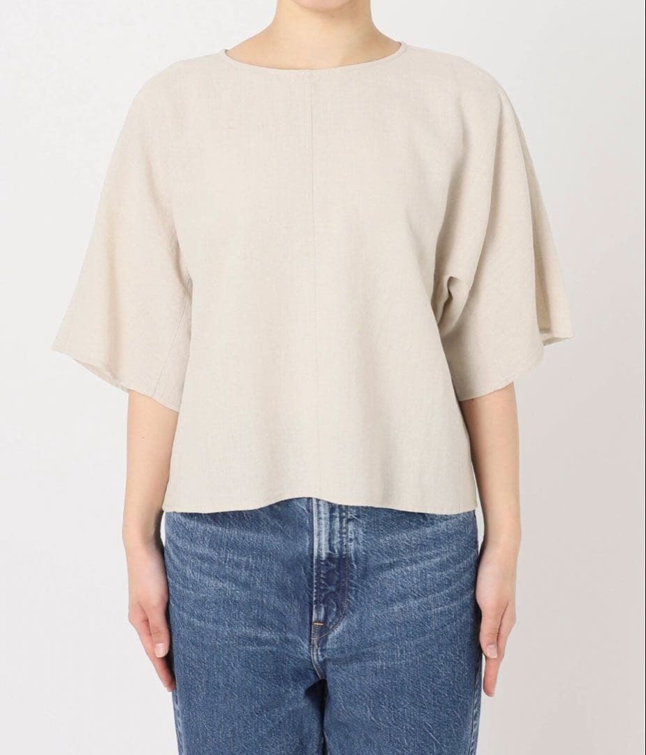 Spick & Span ハイブリッドラミーTトップス ベージュ 新品試着のみ