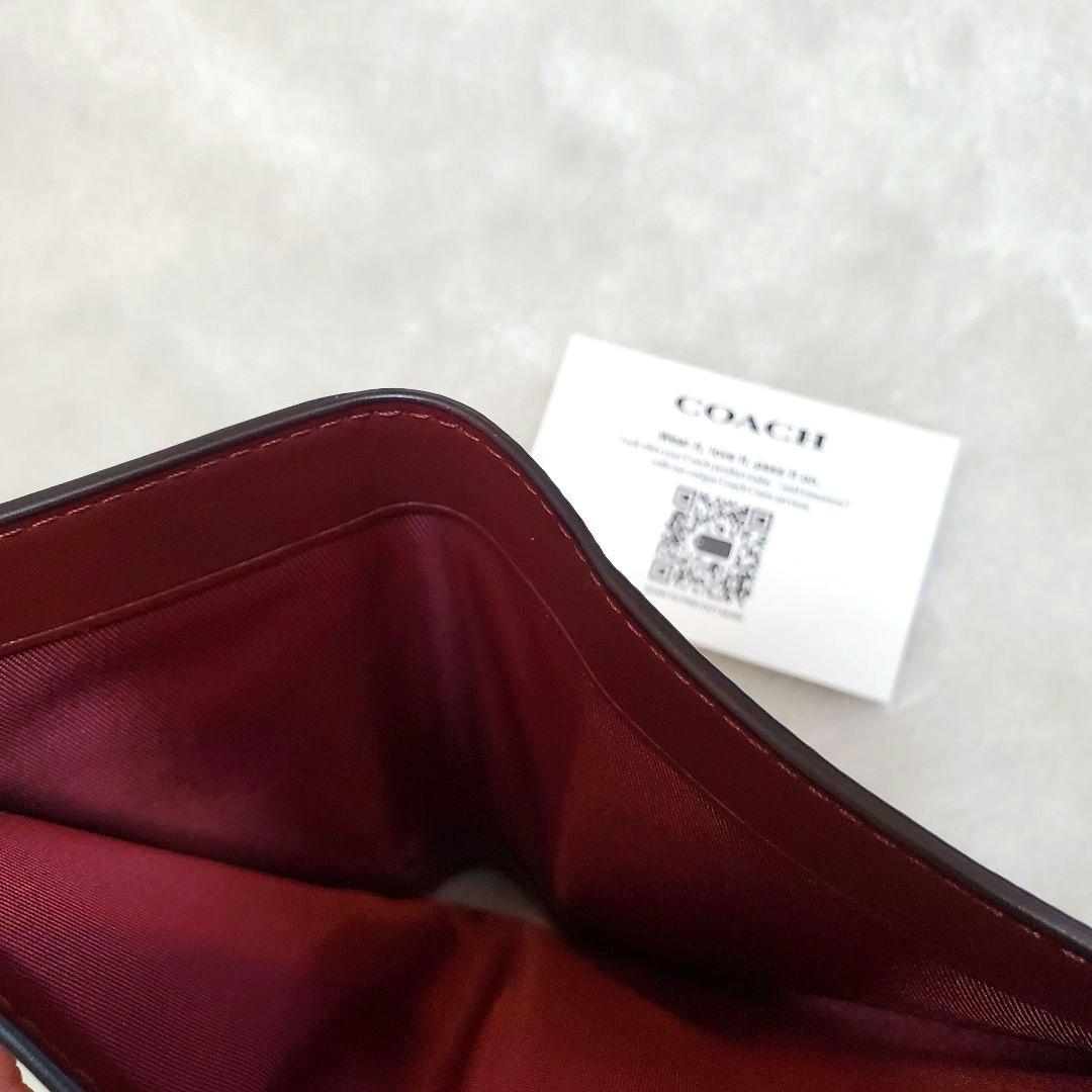 COACH コーチ　新品未使用　ミニスナップウォレット　チェリー　シグネチャー