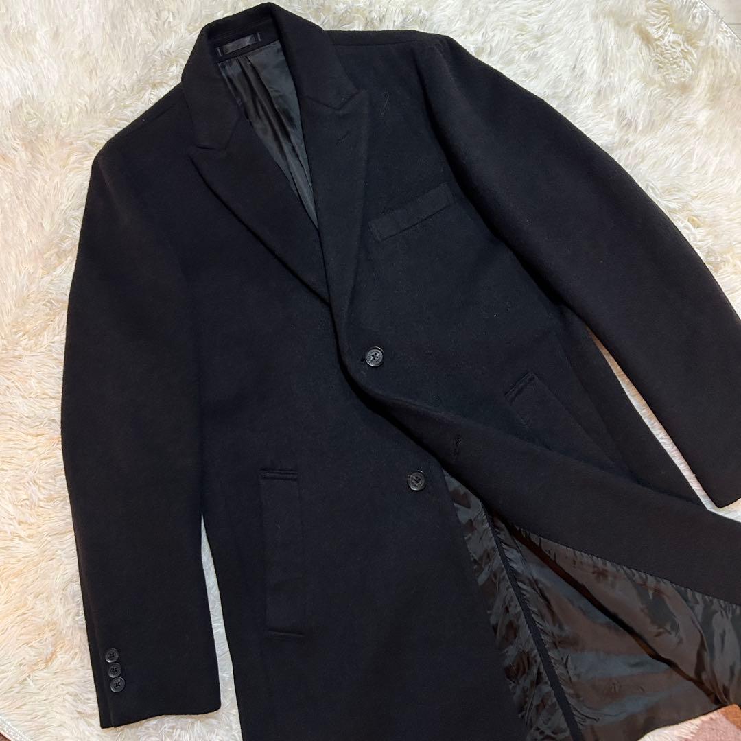 GARNIER ガルニエ アンゴラ混 チェスターコート LL 大きいサイズ